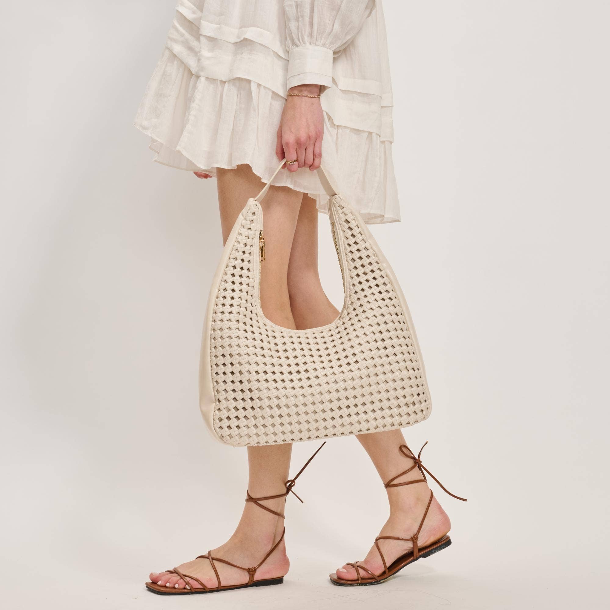 Moda Luxe – Engroshandel Skuldertaske – til kvinder – Renne Knot Vævet Hobo18