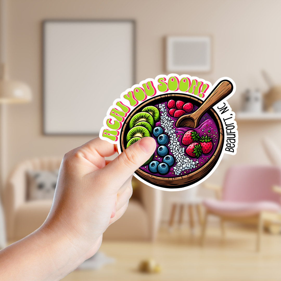 Shoreline Summit - Wholesale Sticker - "Acai You Soon" Smoothie Bowl Souvenir Sticker2