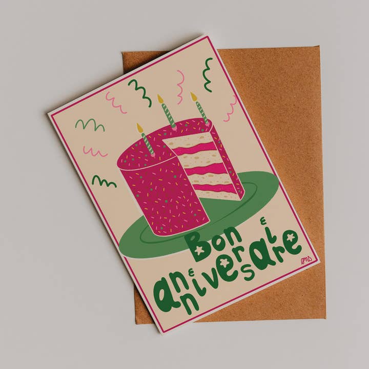 CARTE DE VOEUX ANNIVERSAIRE pour la vente par EMS
