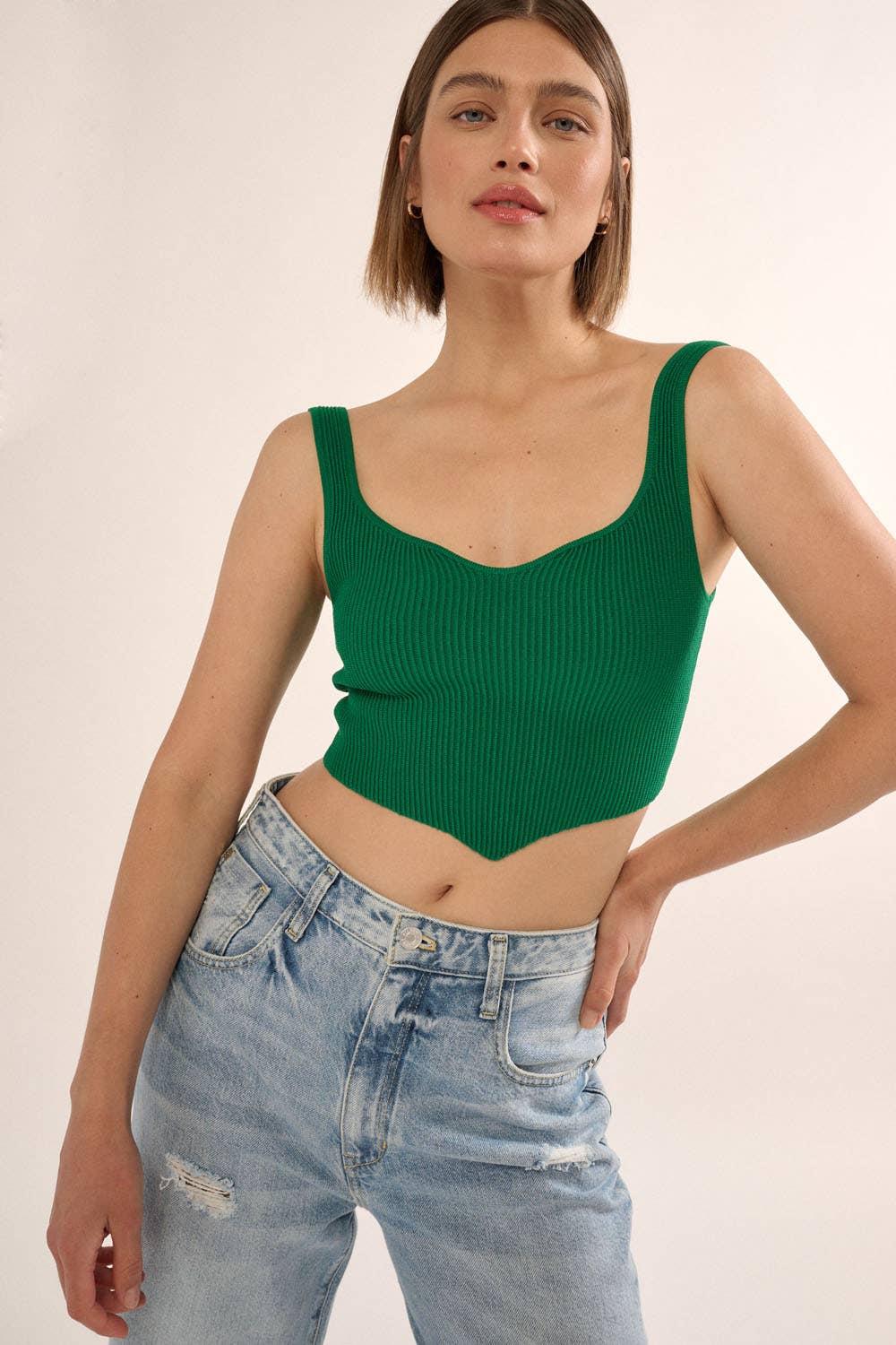 Promesa USA - Vendita all'ingrosso Canotta - Donna - Canotta con scollo rotondo in maglia a costine Shaper Fit14