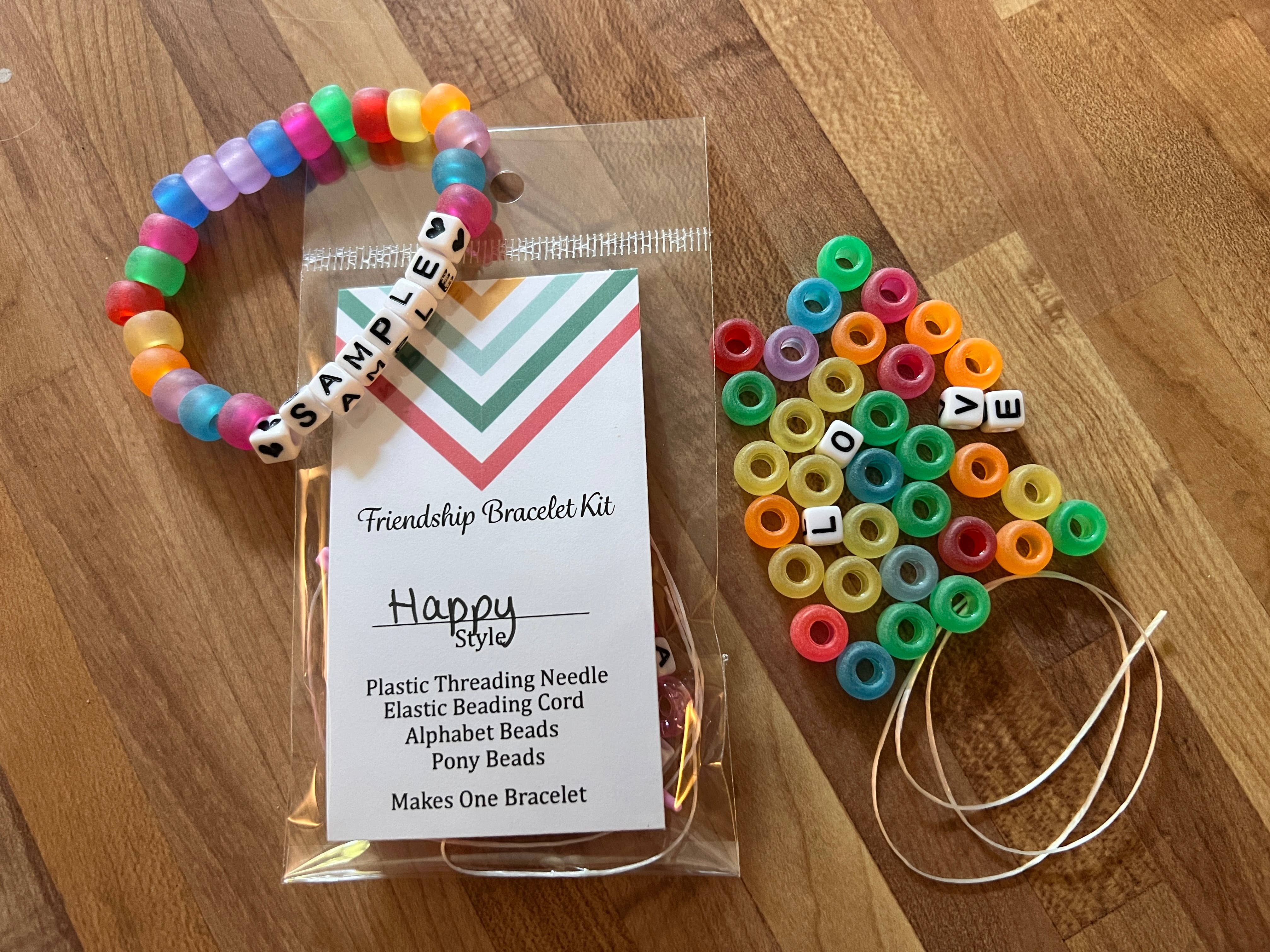 Scribble & Scroll - Wholesale DIY Jewelry - Kids - Friendship Beaded Bracelet Kit - Happy - Make Your Own Kit0