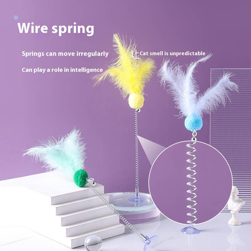 PAWPAWwholesale - Wholesale Pet Toy - Cat - Cat Teaser Wand, Suction Base,Pet Toy_CWMM52096