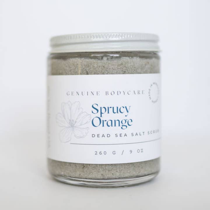 Sprucy Orange Dead Sea Salt Scrub for wholesale by Genuine Bodycare