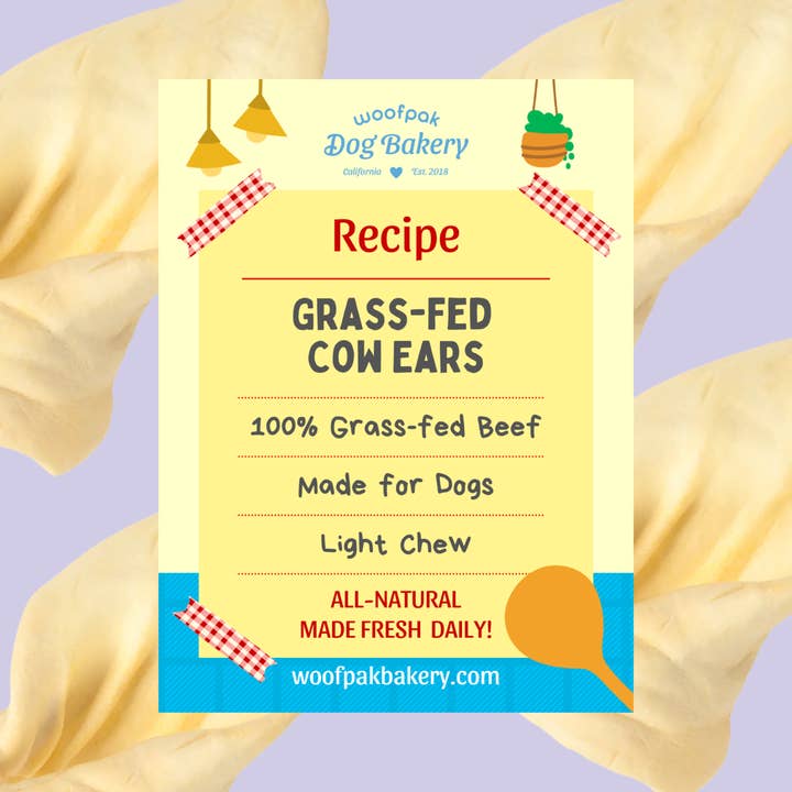 Woofpak Dog Bakery - Wholesale Pet Treats - Dog - Cow Ears1