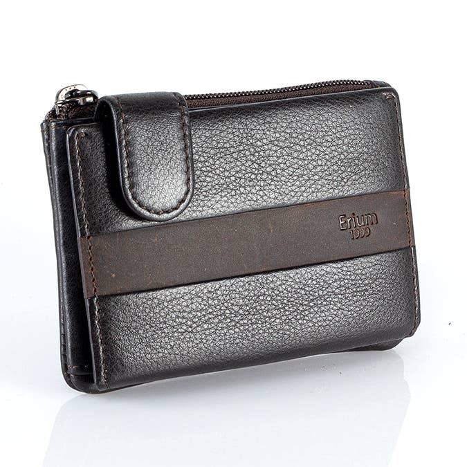 Erium 1999 small wallet with clasp for Men Brown for wholesale by ERIUM - Bags and Accessories