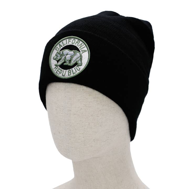 Cap Zone - Vendita all'ingrosso Berretto - Unisex - Berretti lunghi con risvolto con logo dell'orso della Repubblica della California