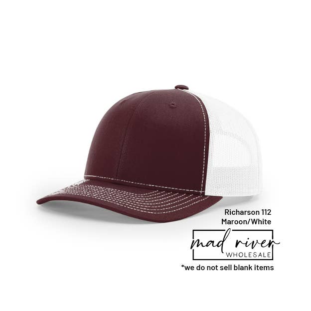 Mad River – Engroshandel Trucker hat - Unisex – Lædertræ Patch Hat med Tilpasset Tekst - R112 Trucker24