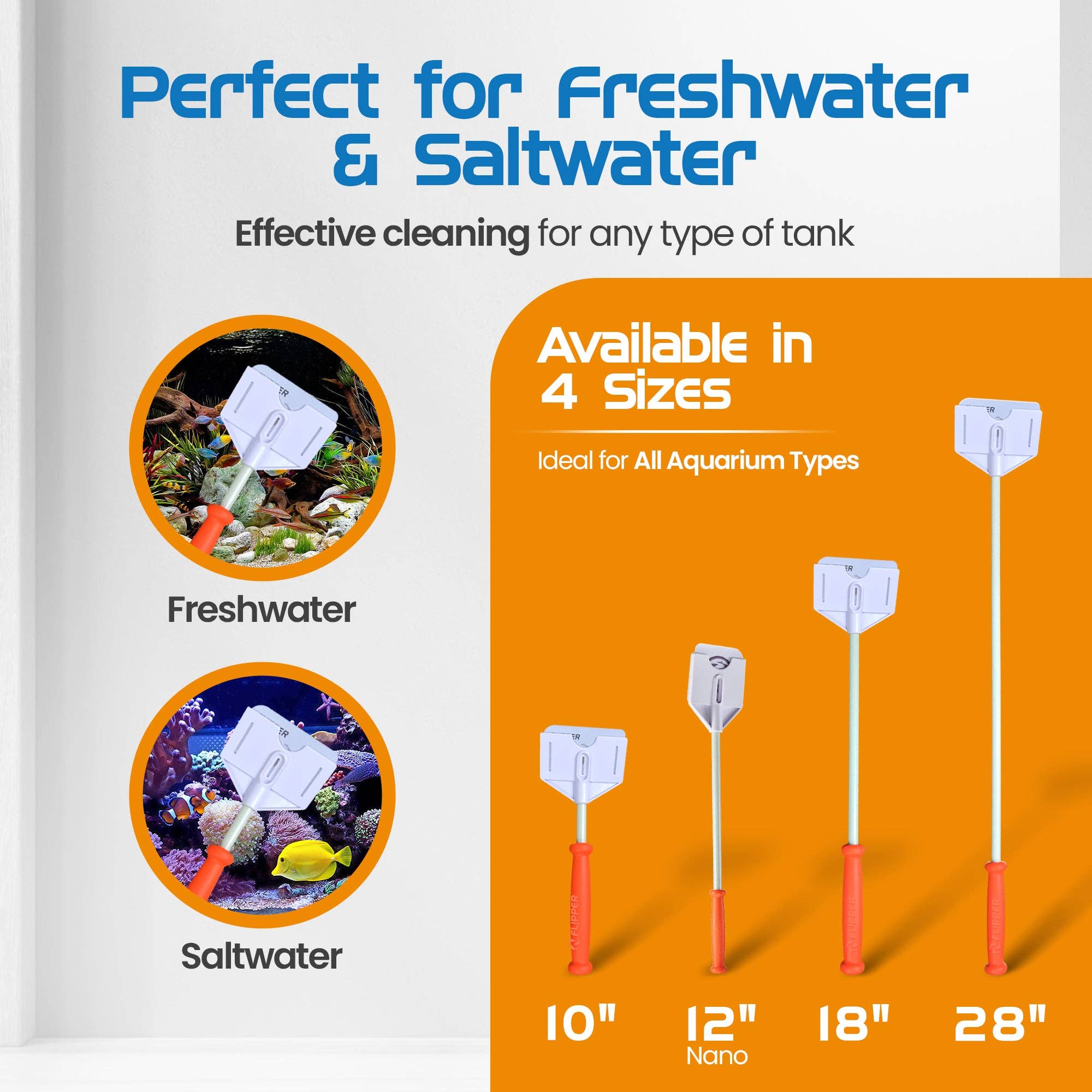 Flipper Aquarium Products – Engroshandel Haveværktøj – Flipper Platinum NANO Kreditkort Algeskraber6