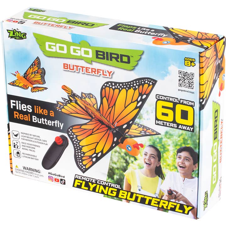 Zing - Wholesale Toy Set - Kids - Zing Go Go Bird Butterfly - Remote Control Flying Butterfly