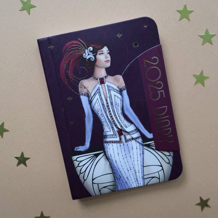 Robert Frederick Ltd – Großhandel Tagebuch – Claire Coxon Mini-Tagebuch, Art Deco 2025, Wochenansicht