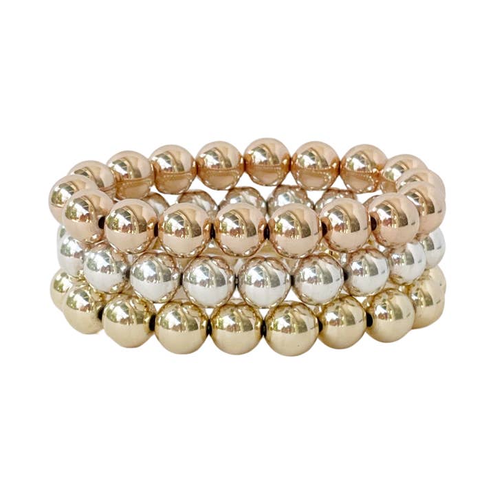 Go Big 10mm Bracelet Stack (3) for wholesale by Campelle