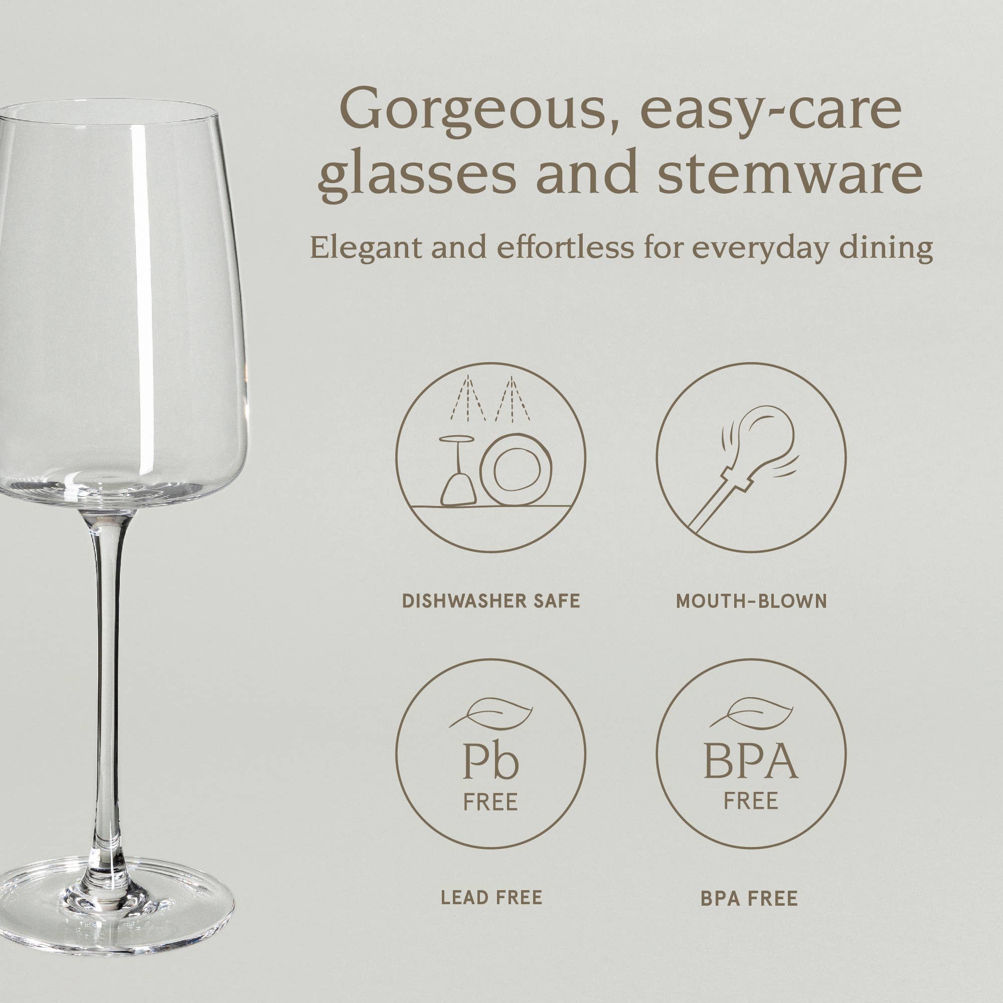 over&back - Wholesale Wine Glass - Modern Mouth-Blown Glassware – Service for 49