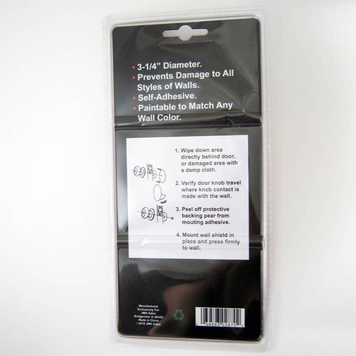 Innovarix - Wholesale Door Hanger - 2pcs Door Knob Wall Shield Round - White 3 1/4" 4