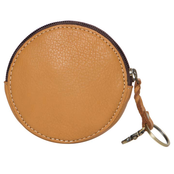 The Design Edge - Wholesale Coin Purse - Women's - Tooling Leather Round Purse - CA10