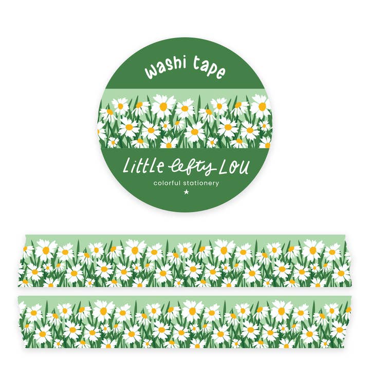 Daisies Border Washi Tape for wholesale by Little Lefty Lou