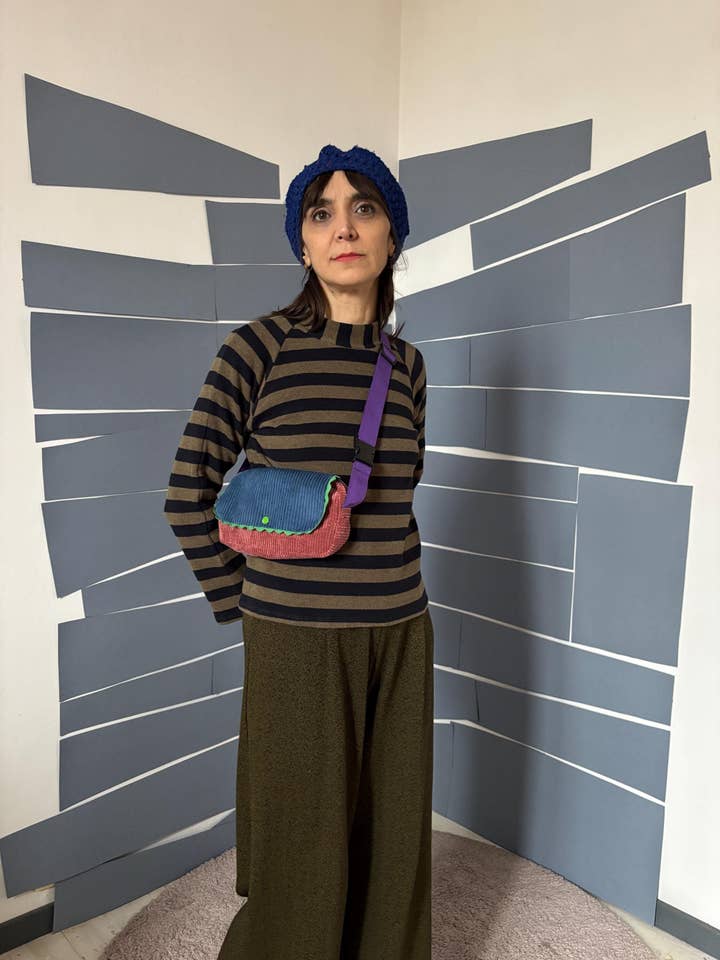 Multicolor Ribfluwelen Heuptasje voor wholesale door gira e rigira la moda