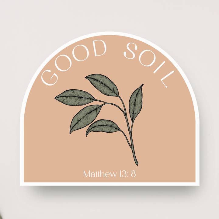 Goede Grond MatteĂĽs 13:8 Vinyl Sticker voor wholesale door Peony&June Illustration