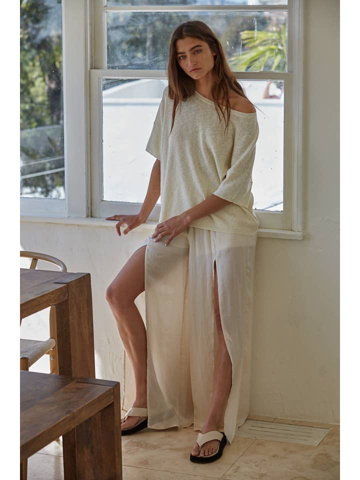By Together - Wholesale Knit Top - Women's - W1251 | Knit Cotton Short Sleeve Sweater Top