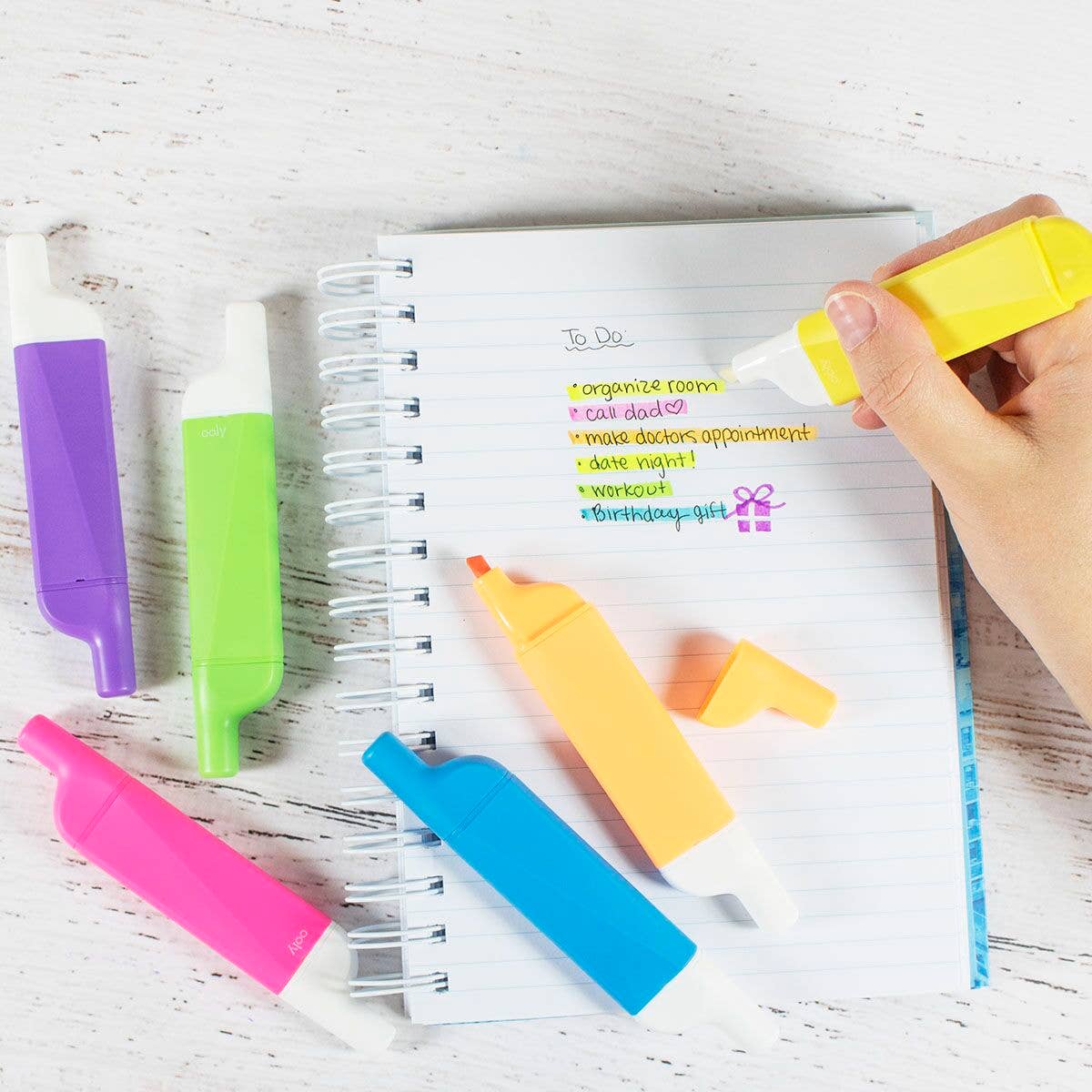OOLY - Wholesale Highlighter - Do-Overs: Erasable Highlighters (Set of 6)1