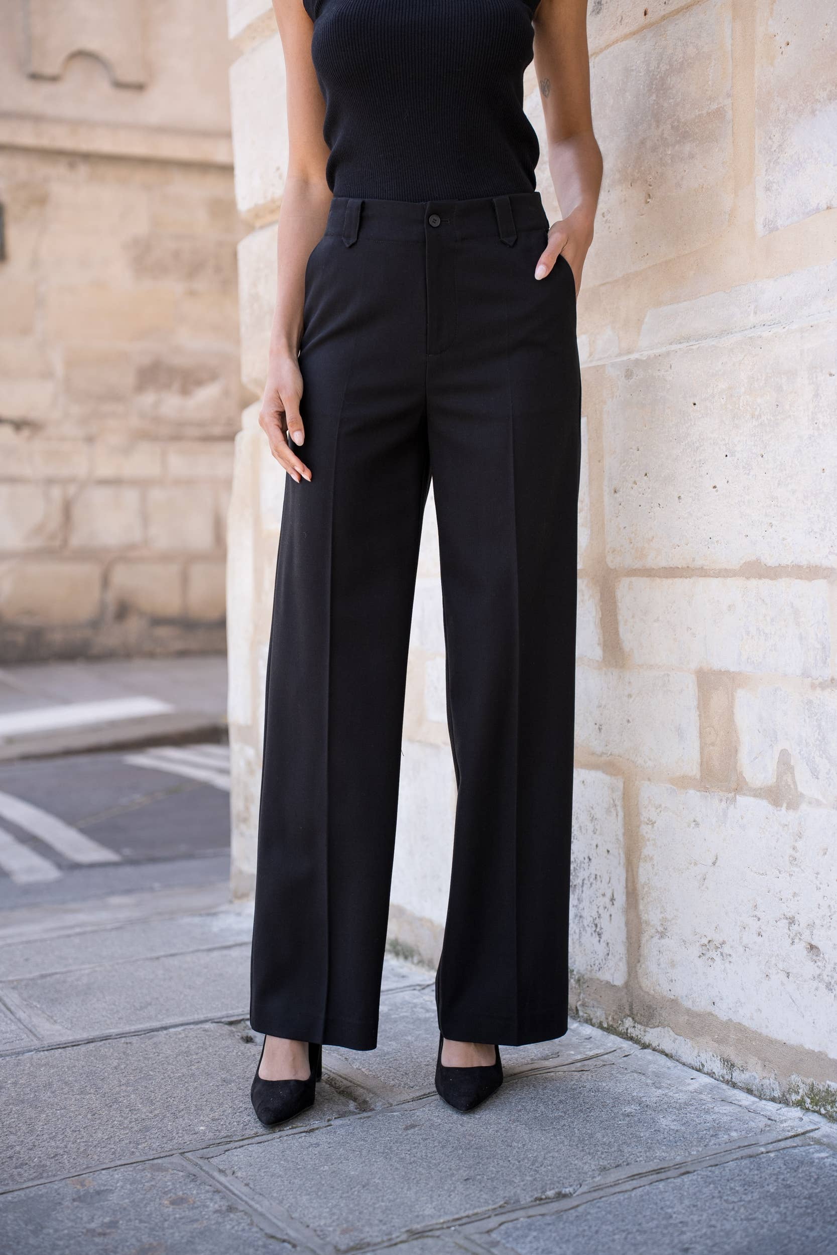 Attentif Paris - Wholesale Suit Pants - Women's - Straight-cut tailored trousers11