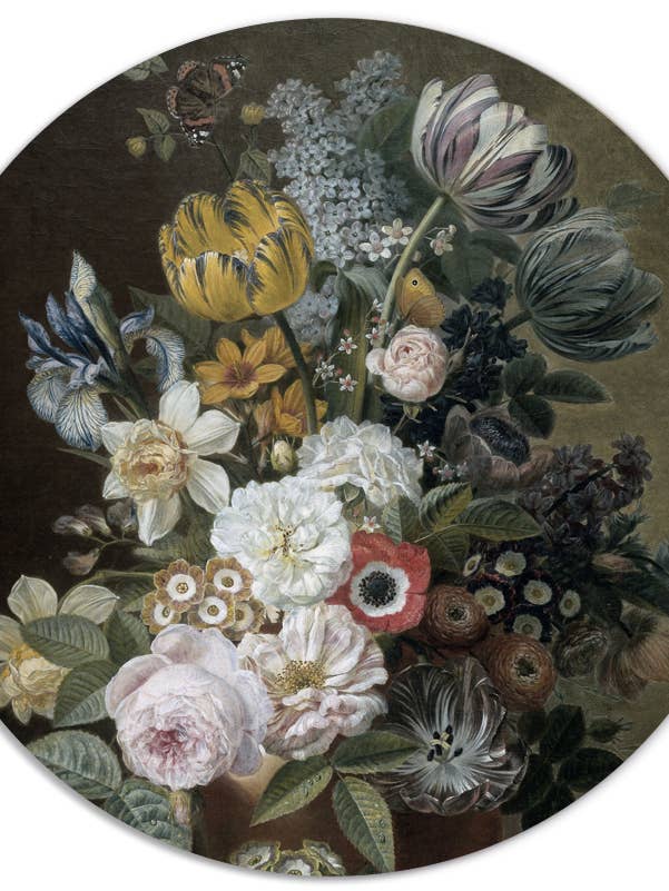 Muurcirkel Stilleven traf Bloemen, Eelke Jelles Eelkema für den Großhandel von Label2X B.V.