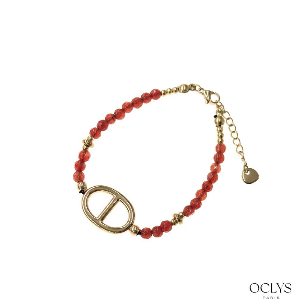Oclys – wholesale Beaded bracelet – Natural stone bracelet with gold stainless steel Lili2