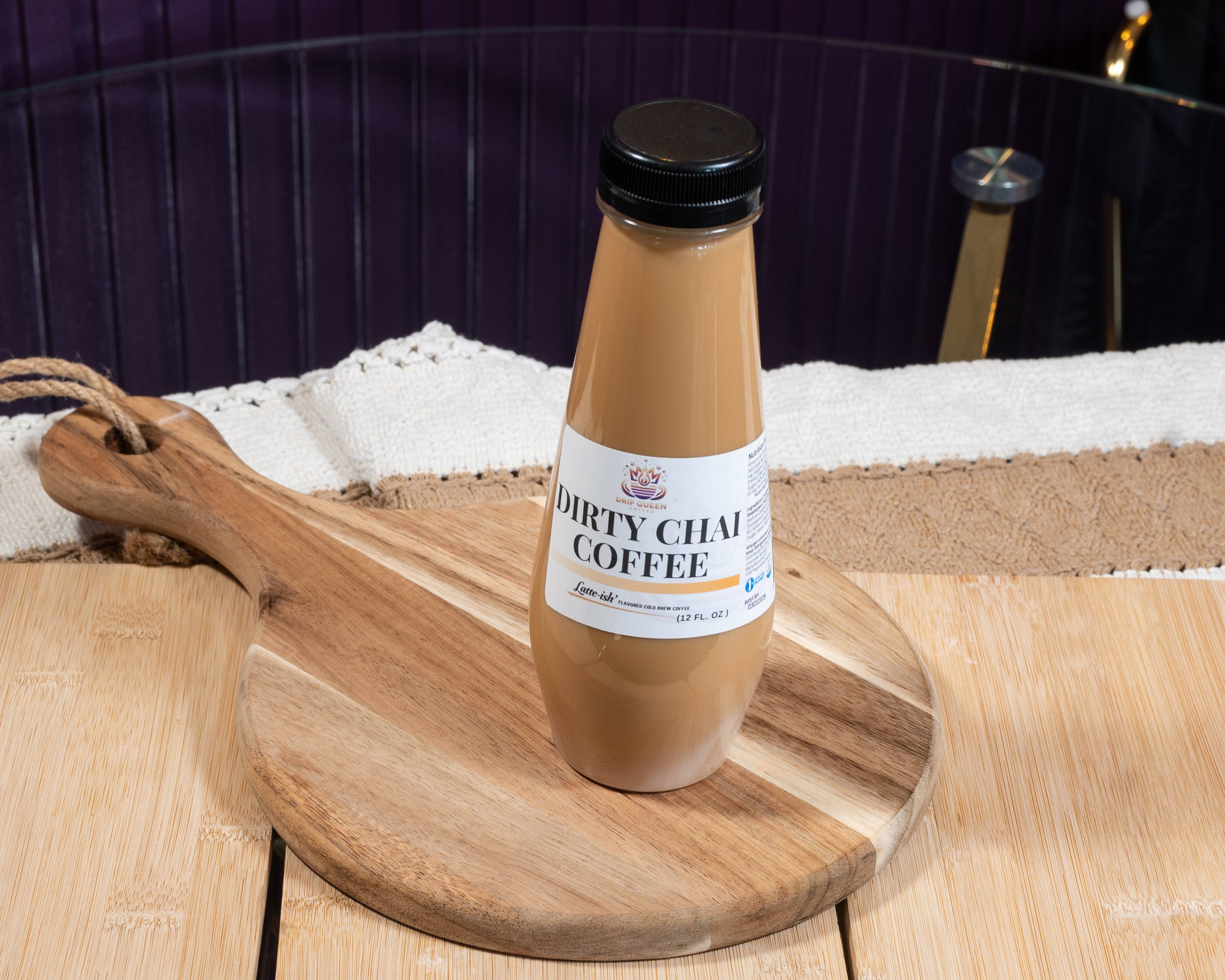 Drip Queen Coffee – wholesale Iced Coffee/Cold Brew – Latte-ish Dirty Chai Cold Brew Coffee 12/12oz4