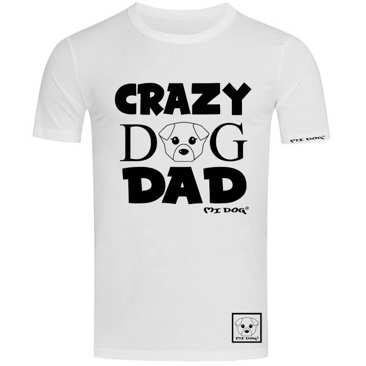 Crazy Dog Dad T-Shirt mit normaler Passform für den Großhandel von MI DOG