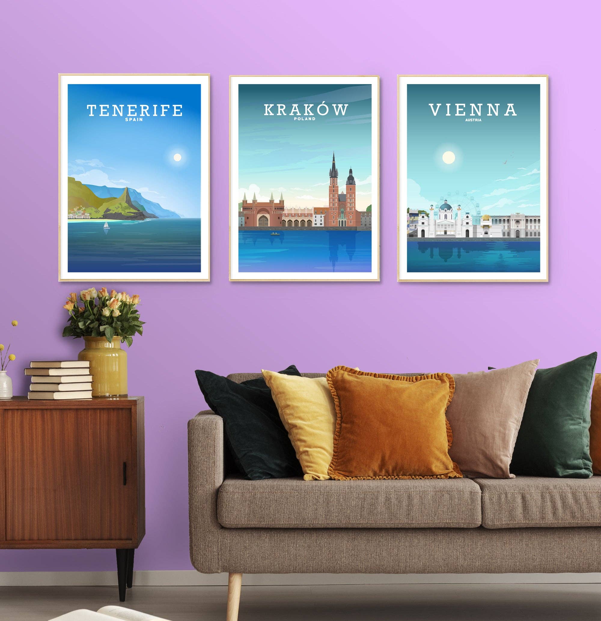 Hillview Prints – Poster por atacado – Cartaz de Viena, impressão de Viena, pintura de Viena Áustria3