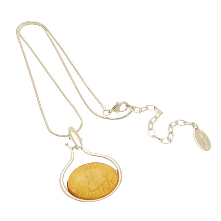 Gelber ovaler Anhänger für den Großhandel von Miss Milly Limited