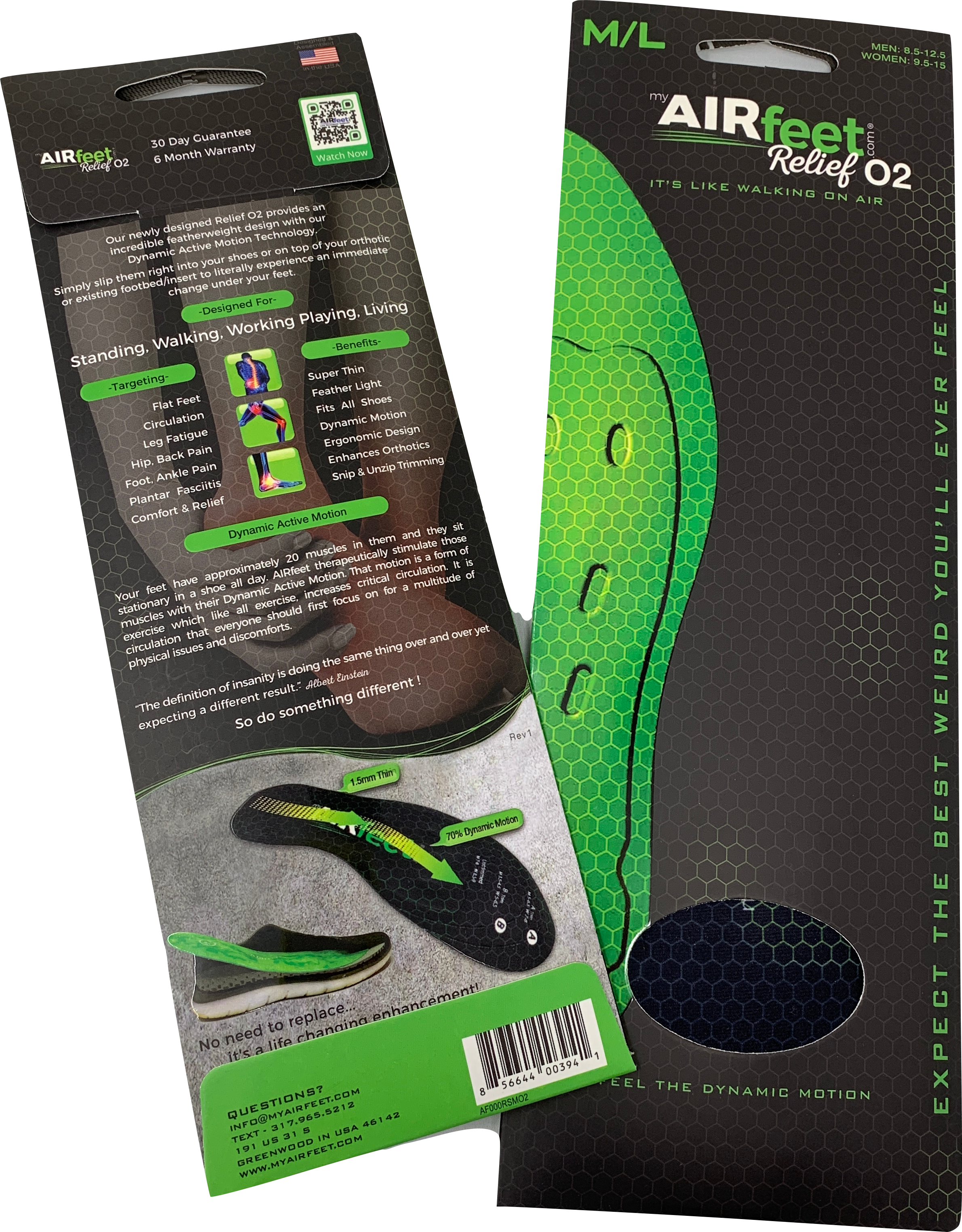 AIRfeet - Wholesale Inserts/Soles - Unisex - AIRfeet RELIEF O2 Insoles2