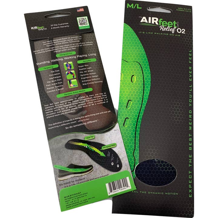 AIRfeet - Wholesale Inserts/Soles - Unisex - AIRfeet RELIEF O2 Insoles2