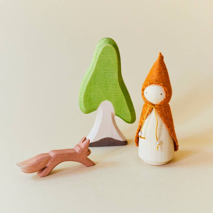 Wonderheart - Wholesale Wood Toy - Kids - Orange Wooden Gnome