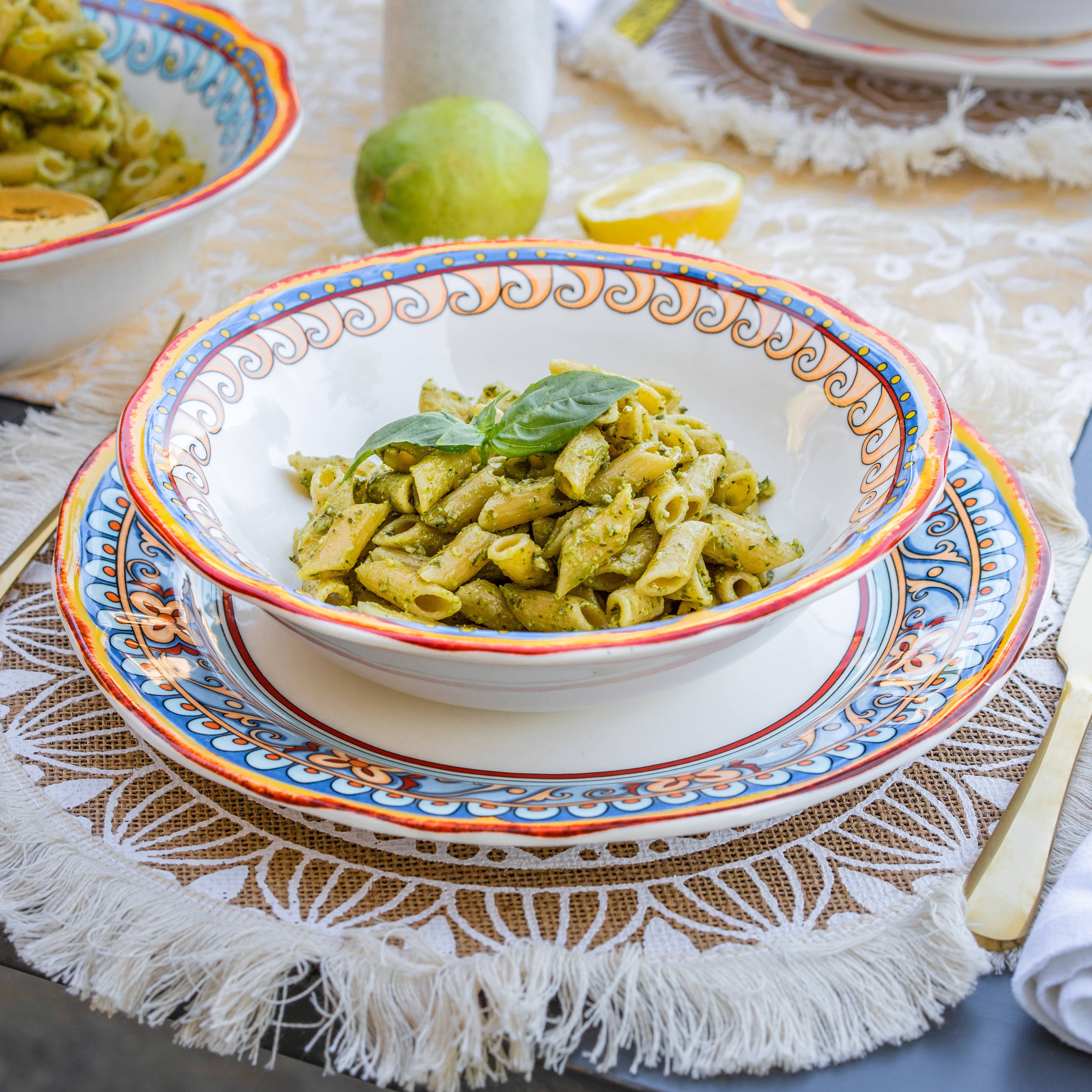 Euro Ceramica Home | ClayBarn - Wholesale Bowl - Duomo 4 Piece Pasta Bowl Set3