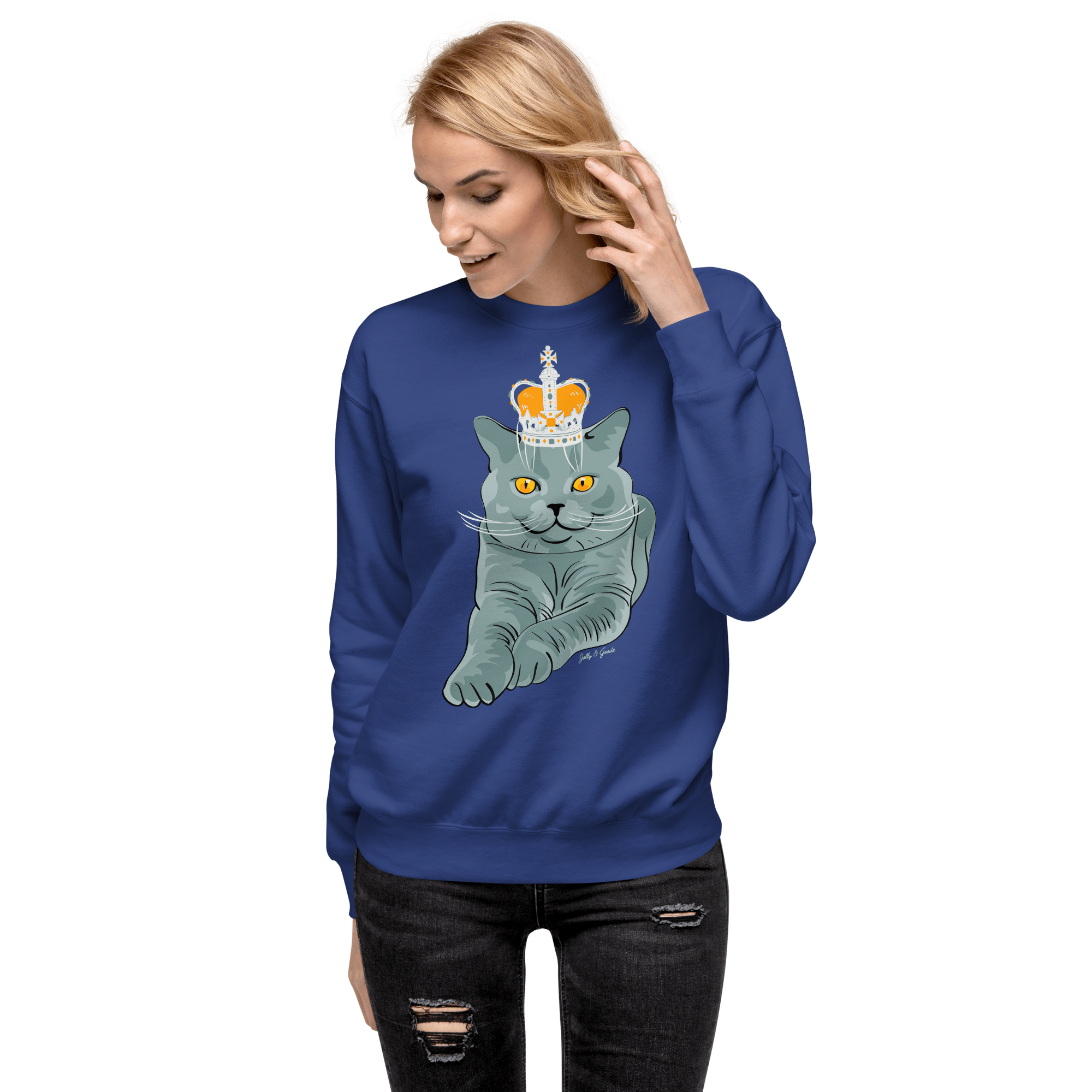 Jolly & Goode - Wholesale Graphic Sweatshirt - Women's - British Blue Premium Sweatshirt8