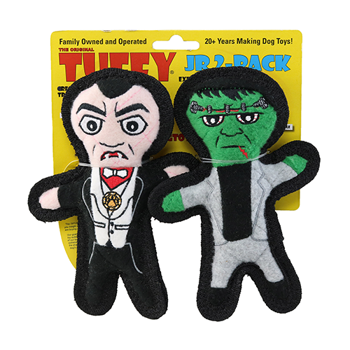 Tuffy Dog Toys - VIP Products – wholesale Pet plush toy – Dog – Tuffy Jr Holiday Dracula & Frankenstein 2 Pack0