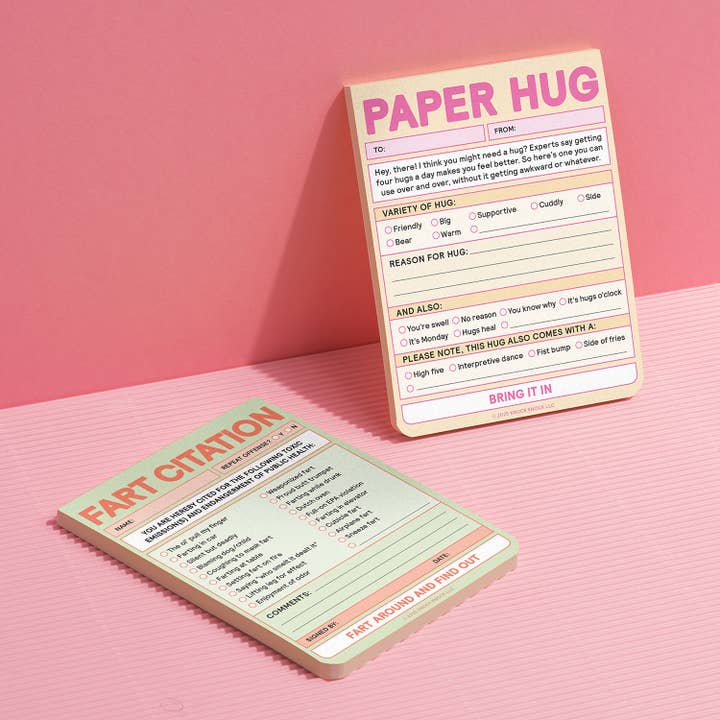 Knock Knock - Wholesale Notepad - Paper Hug Nifty Note (Pastel Version)
