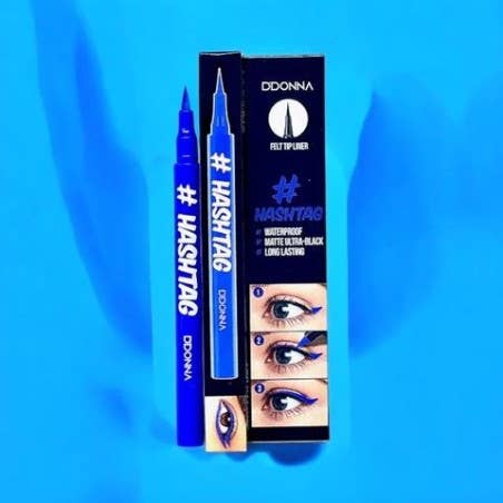 Kcosmetique - Venta al por mayor Delineador de ojos - EYELINER HASHTAG COLOR AZUL REAL IMPERMEABLE 11251B DDONNA1
