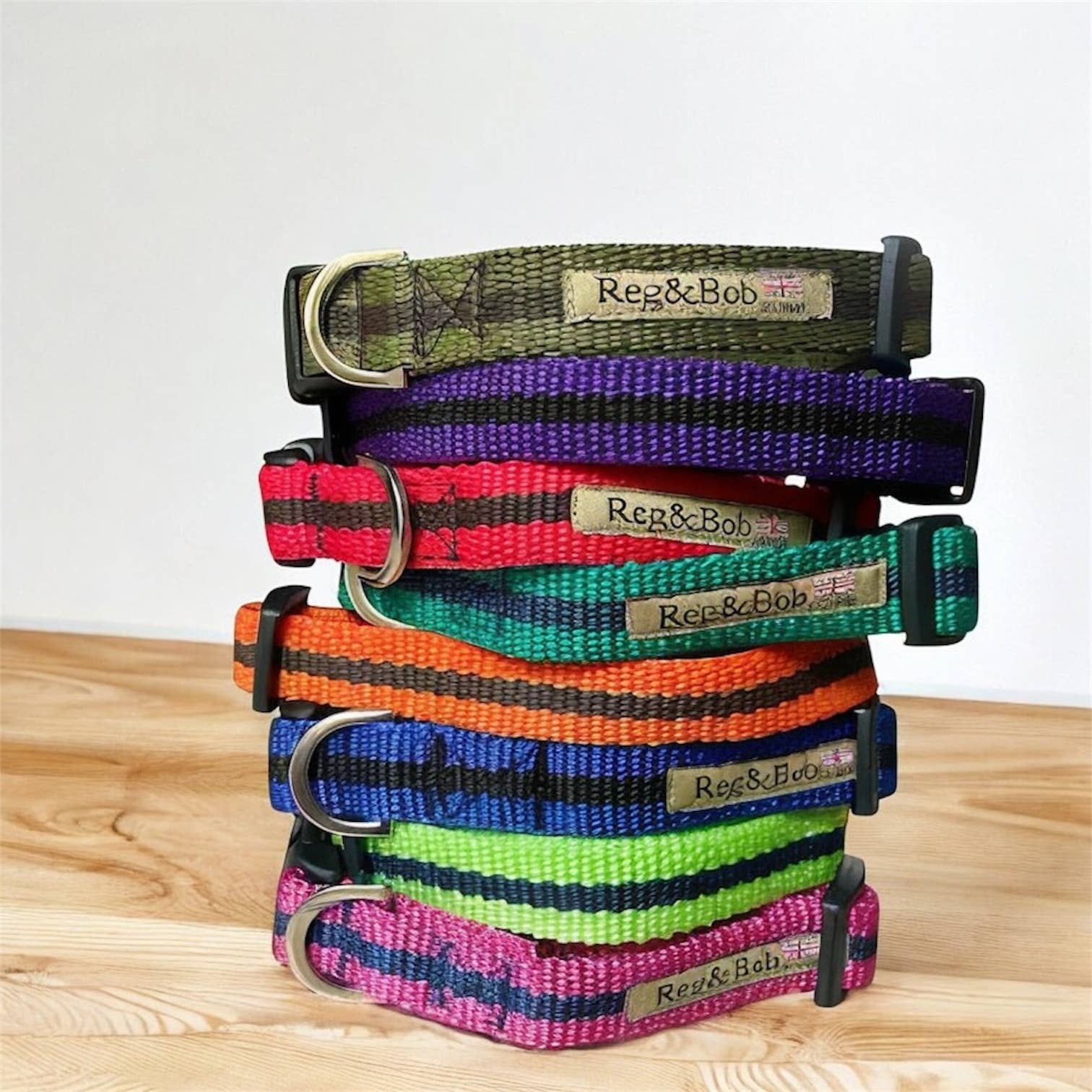 Reg&Bob - Wholesale Pet Collar - Dog - Reg&Bob Collar Pink stripe5