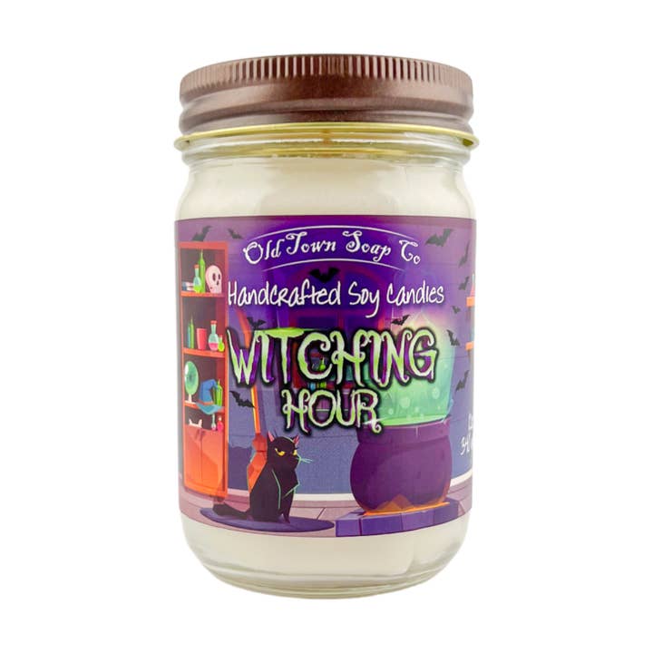 Old Town Soap Co. – wholesale Jar/filled candle – Halloween Scented 12oz Candles3