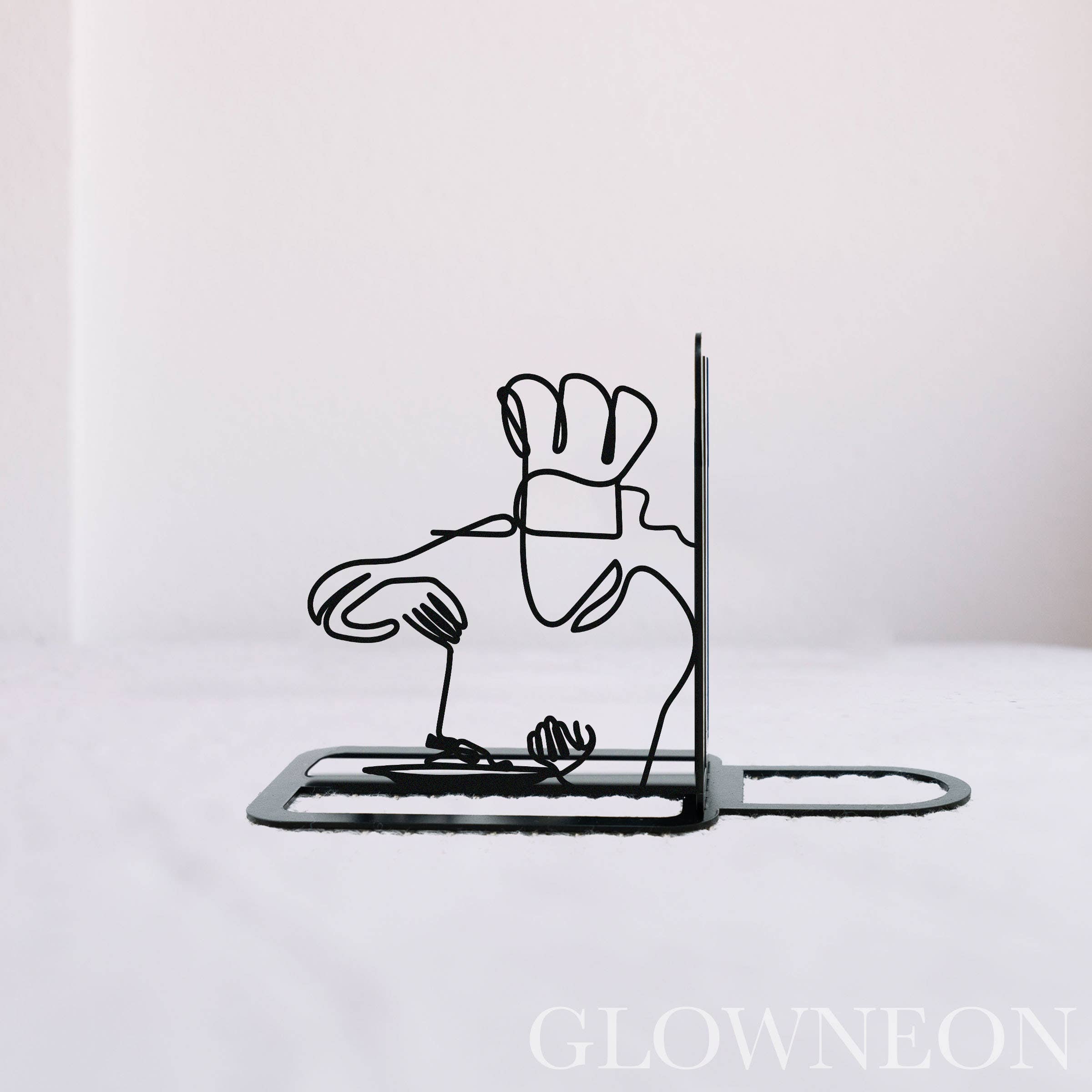Glow Neon – wholesale Bookend – Personalized Bookend Culinary Arts, Custom Chef Name Bookend1