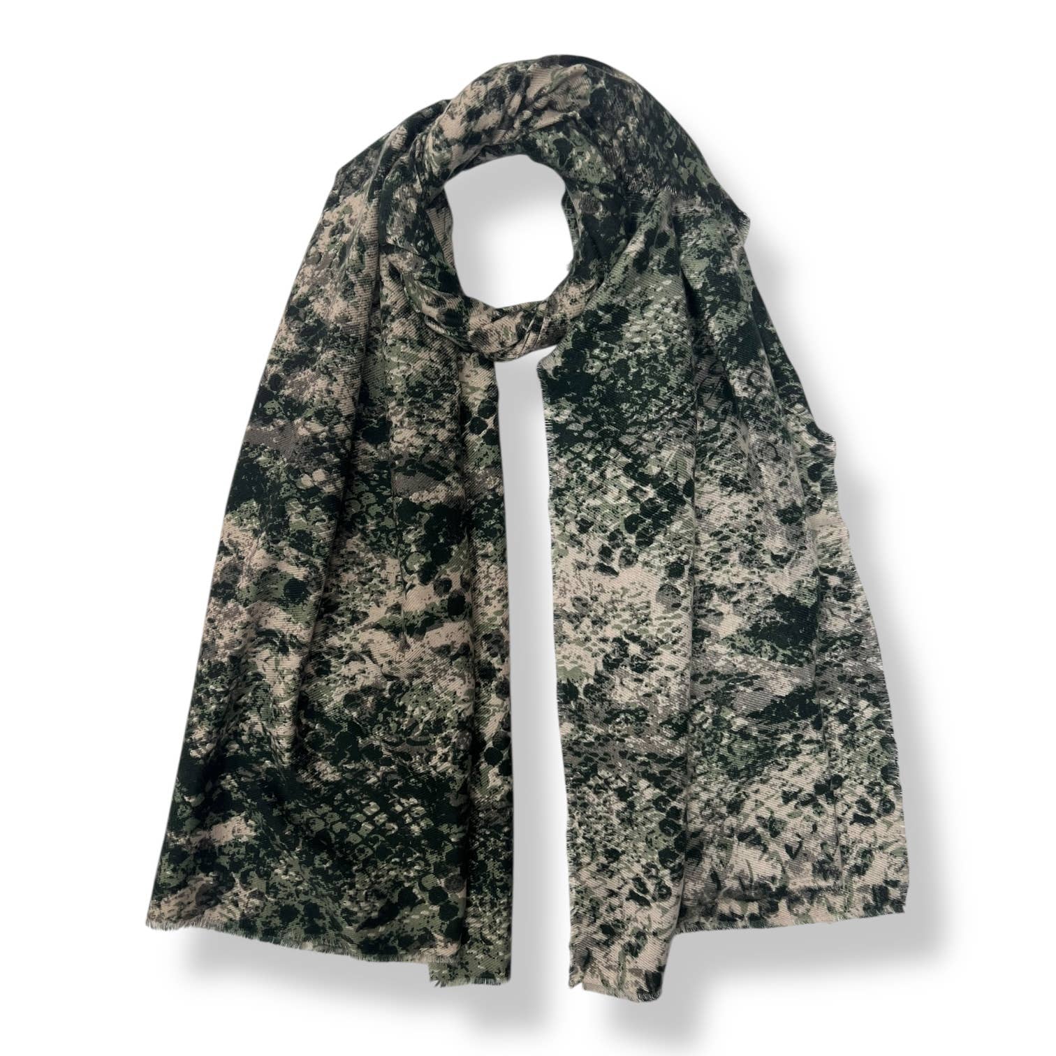 London Scarves – Großhandel Schal – Damen – Abstrakter Schlangenmuster-Schal Mittel Leichtgewicht0