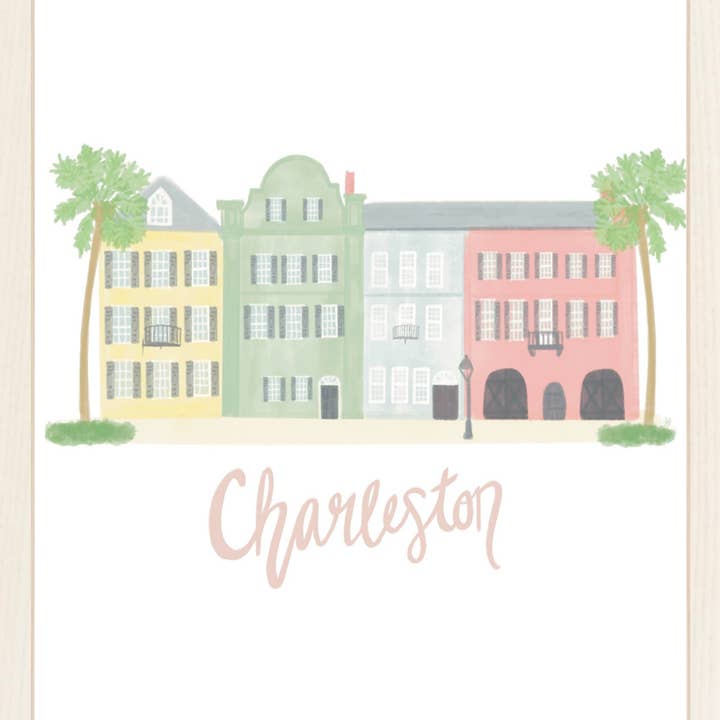 Rainbow Row Print for wholesale by Palm Prints