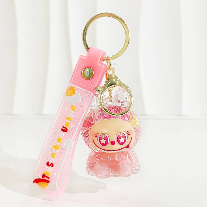 MKS America - Wholesale Keychain - Women's - Cute 3D Rabbit Keychain with Glitter and Wristlet Bag Charm11