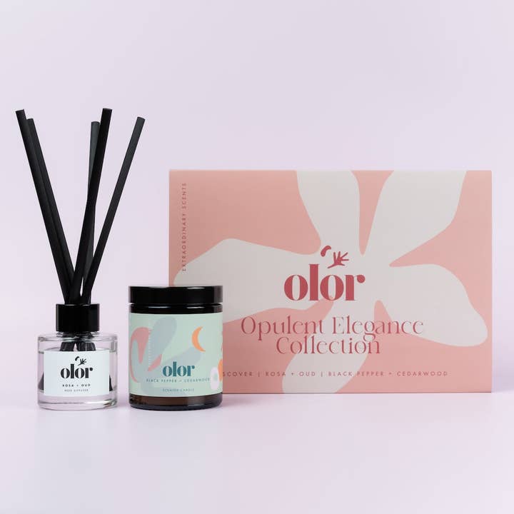 Opulent Elegance Collection Diffuser & Candle Gift Set for wholesale by OLOR