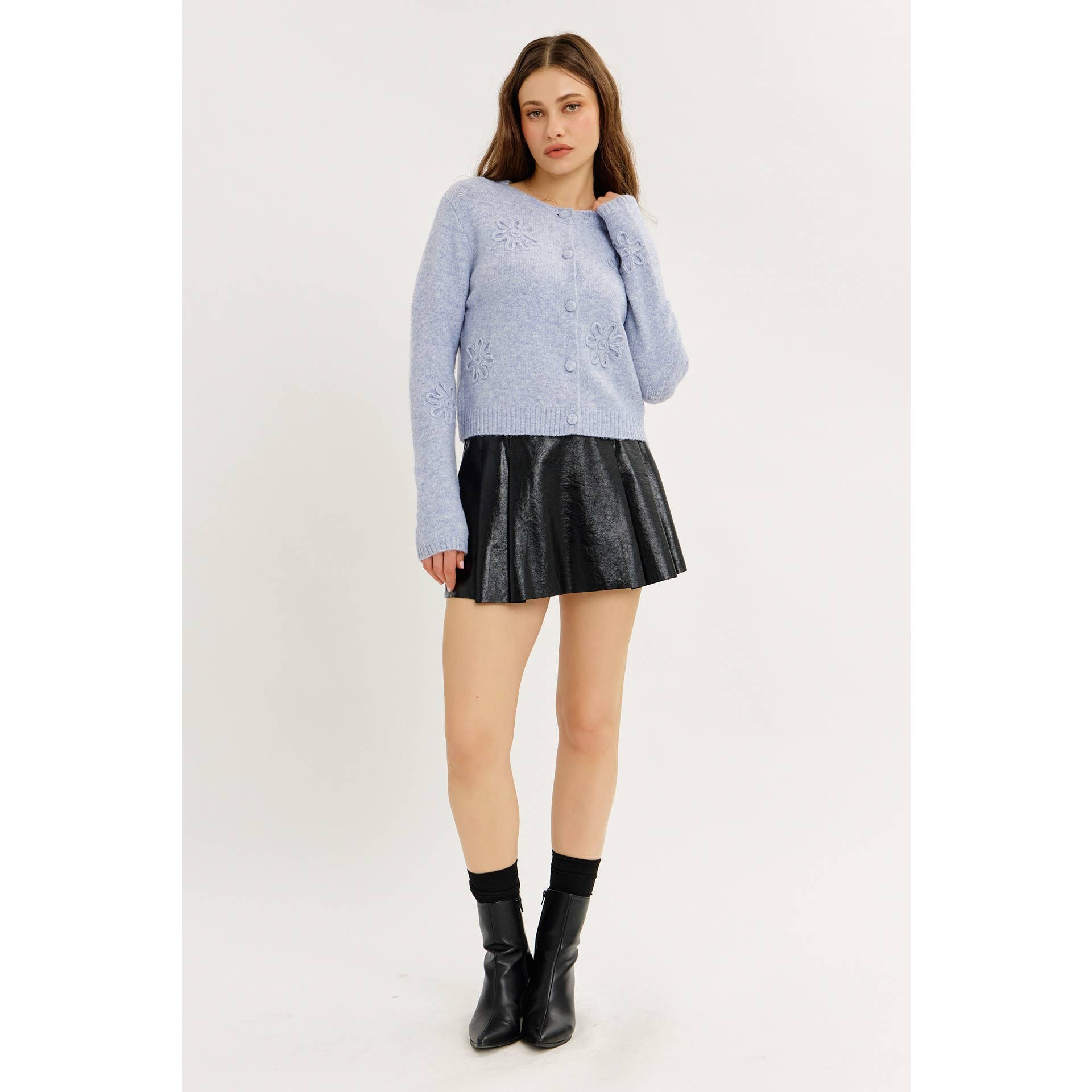 idem ditto – Engroshandel Cardigan - Dame – BOLERO CARDIGAN MED BLOMSTERMOTIV21