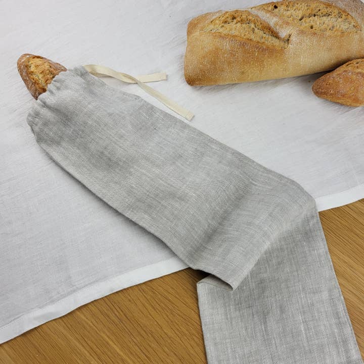 NAMUOS - Wholesale Food Storage Wrap/Bag - Natural linen bread bag I Reusable food storage