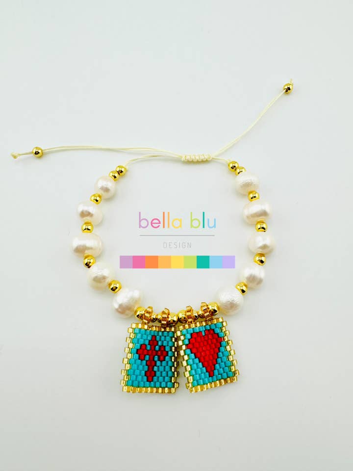 Monica fresh water pearl bracelet in 18k gold filled for wholesale by Bella Blu Designs