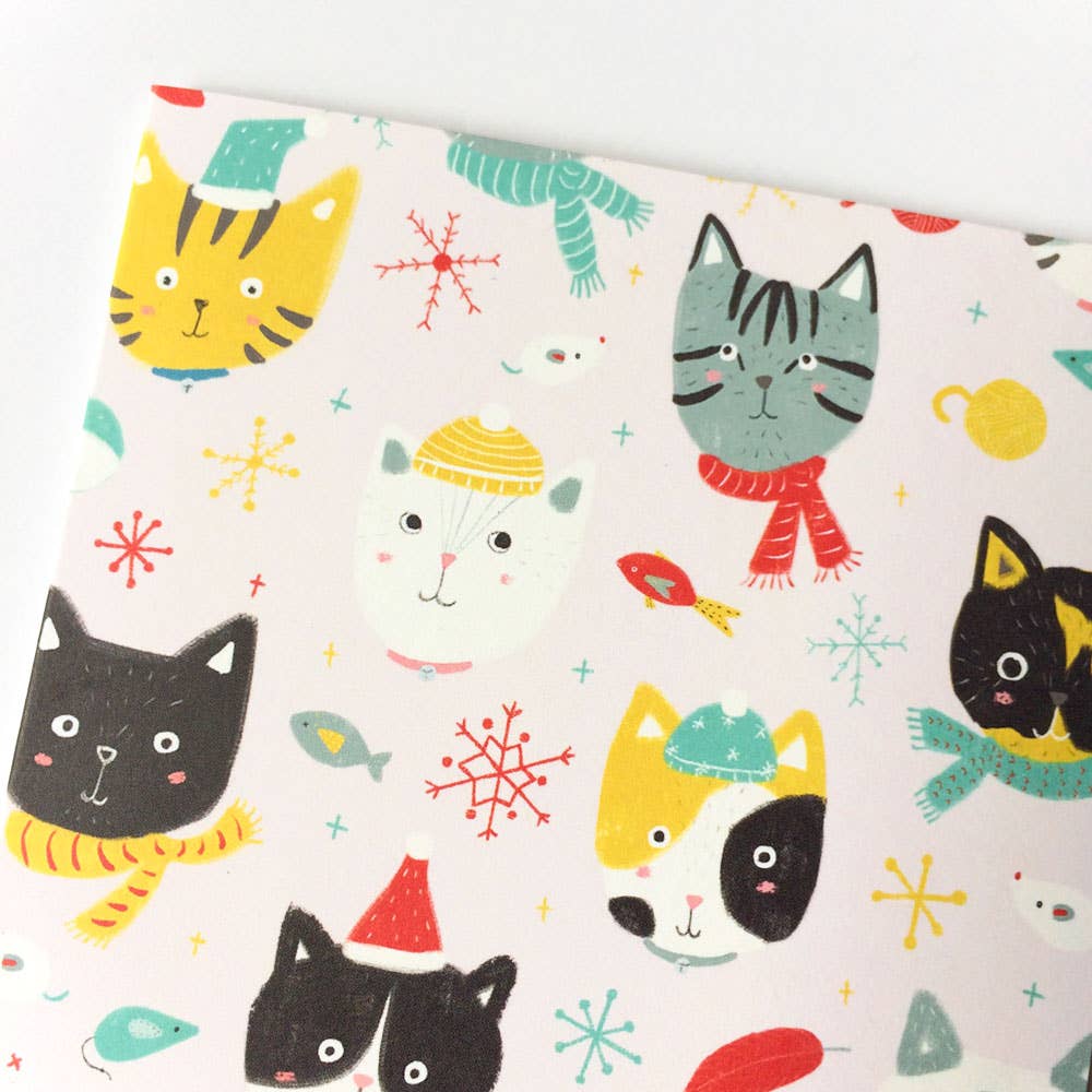 Honeyberry Studios - Vente Cartes de vœux saisonnières - Carte de vœux de Noël Winter Kitties4