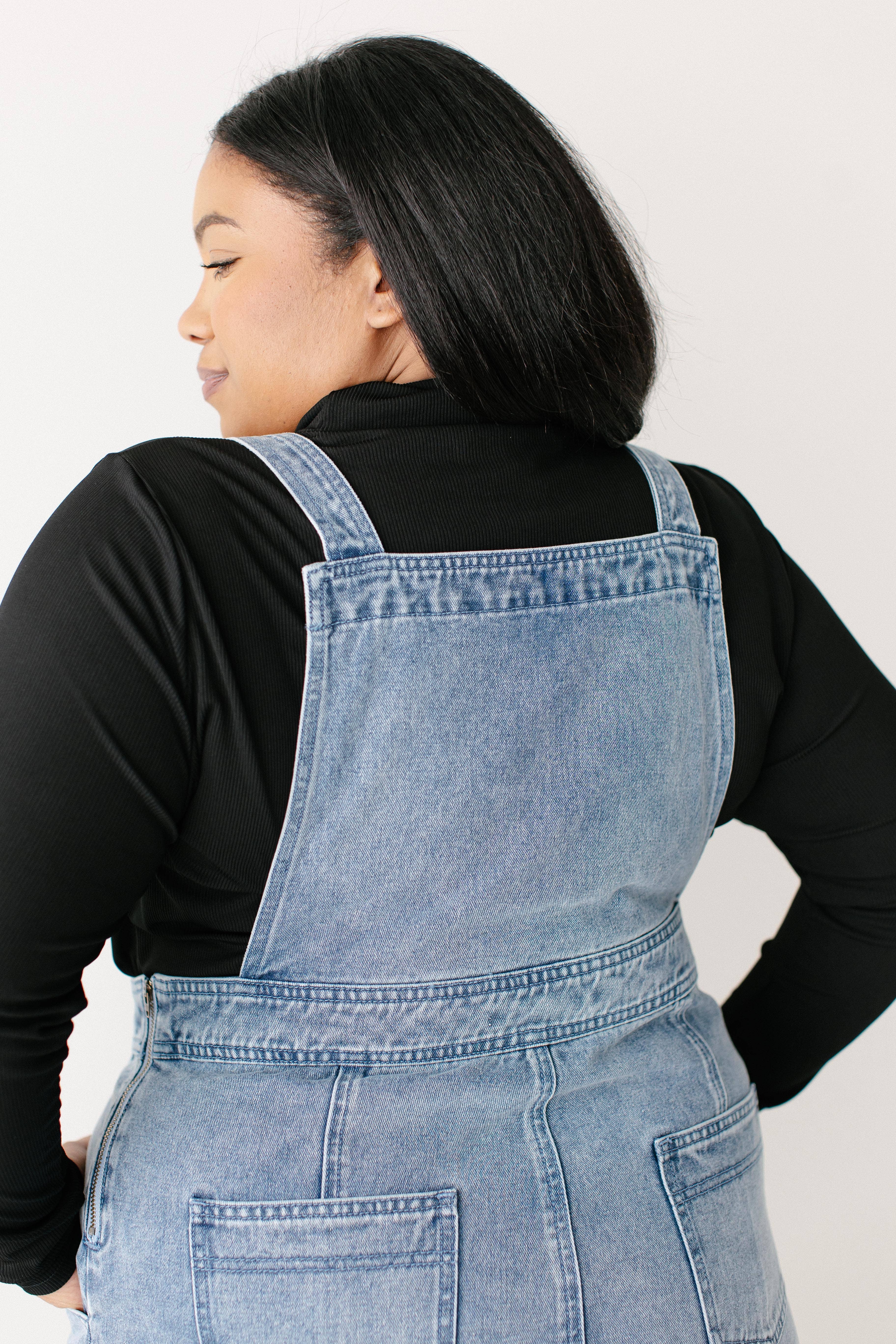 Vintage Wash 'Bailey' Denim Overall Dress for wholesale on Faire14